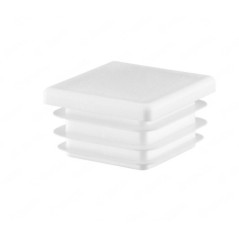 Square end caps for steel box section 45x45 mm White colour 10 pieces