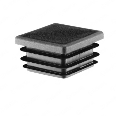 Square end caps for steel box section 50x50 mm Black colour 10 pieces