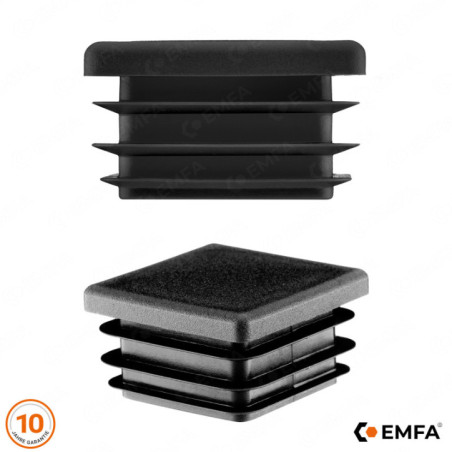 Cover cap black for 10x10 mm perforations, for machinery and automotive