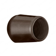 Tube end caps round 10 mm Brown flexicap 10 pieces