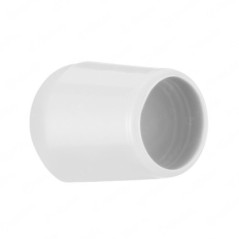 End cap white for 19 mm perforations, for protecting and decorating surfaces