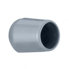 Tube end caps round 27 mm Grey flexicap