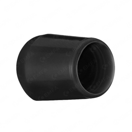 Cover cap in plastic black for 27 mm holes, for protecting and decorating surfaces