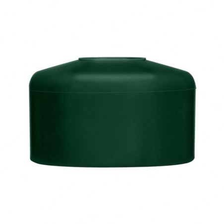 Round post cap 44,5 mm Green End cap in plastic green for 44,5 mm holes, for furniture and metal structures