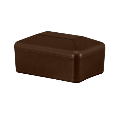 Plastic cap 18x30 mm in Brown colour for rectangular fence posts. 10 pieces