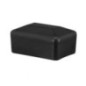 Cover cap black 20x30 mm for tubes and profiles