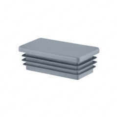 Rectangular end caps for 10x30 mm Grey colour 10 pieces