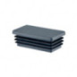 Rectangular end caps for 15x25 mm Anthracite colour 10 pieces