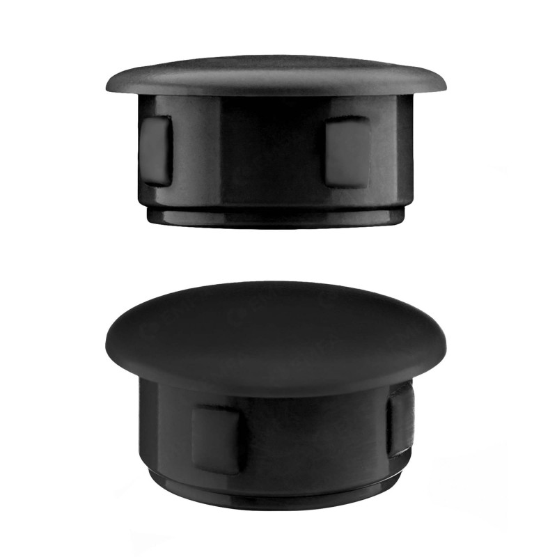 Drill hole cover cap 13x10 mm Black 10 pieces