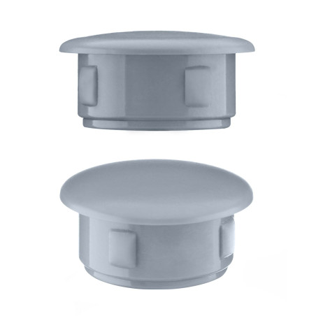 Drill hole cover cap 14x11 mm Grey 10 pieces