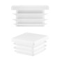 Square end caps for steel box section 15x15 mm White colour 10 pieces