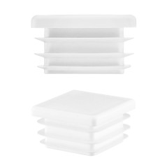 Cover cap in plastic white for 18x18 mm holes, for machinery and automotive
