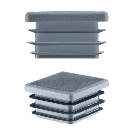 Square end caps for steel box section 80x80 mm Anthracite colour 10 pieces