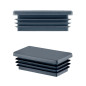 Rectangular end caps for 20x100 mm Anthracite colour 10 pieces