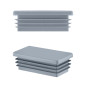 Rectangular end caps for 50x120 mm Grey colour 10 pieces