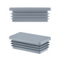 End cap grey, for protecting and decorating surfaces, dimension 50x120 mm