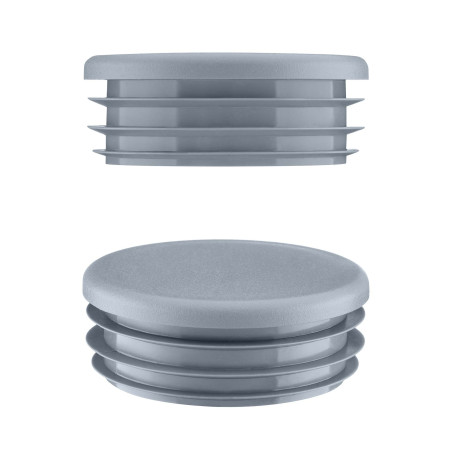 Round plastic tube inserts 1 1/2" in Grey colour 10 pieces