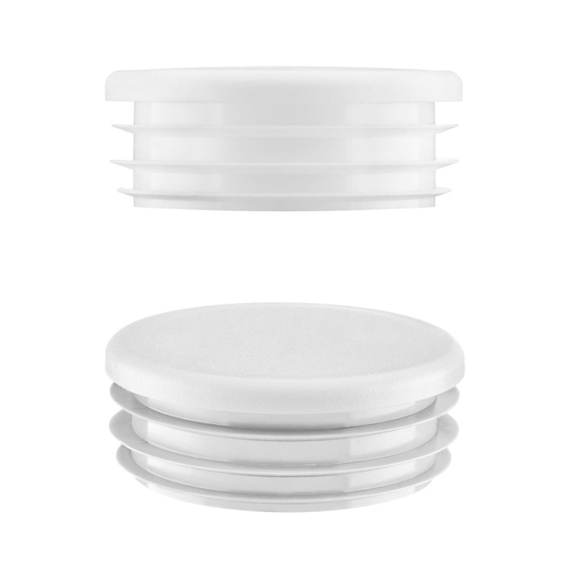 Round plastic tube inserts 1 1/2" in White colour 10 pieces