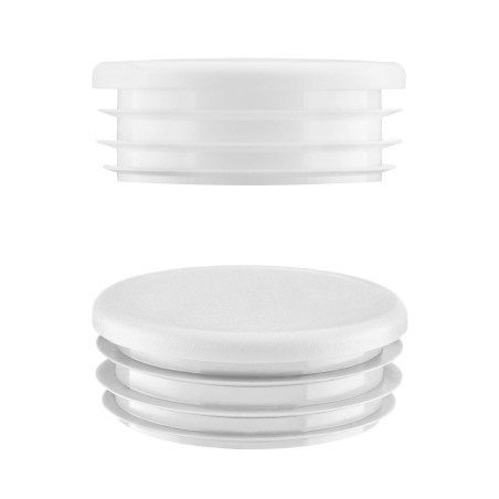 Round plastic tube inserts 1 1/4" in White colour 10 pieces