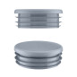 Round plastic tube inserts 12 mm in Grey colour 10 pieces Lamellenstopfen rund 12 mm Grau