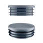 Round plastic tube inserts 25 mm in Anthracite colour 10 pieces