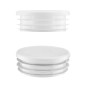 Round plastic tube inserts 32 mm in White colour Lamellenstopfen rund 32 mm Weiß