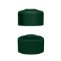 Round post cap 2 1/2" Green 10 pieces