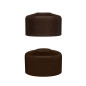 Round post cap 2" Brown 10 pieces