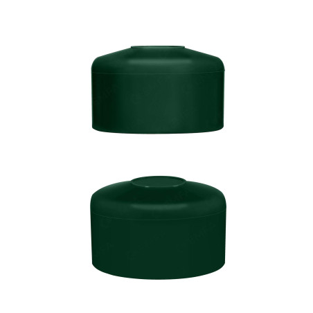 Round post cap 2" Green 10 pieces