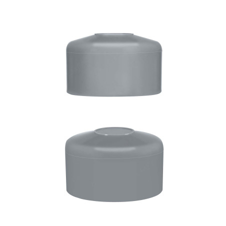 Round post cap 42 mm Grey 10 pieces