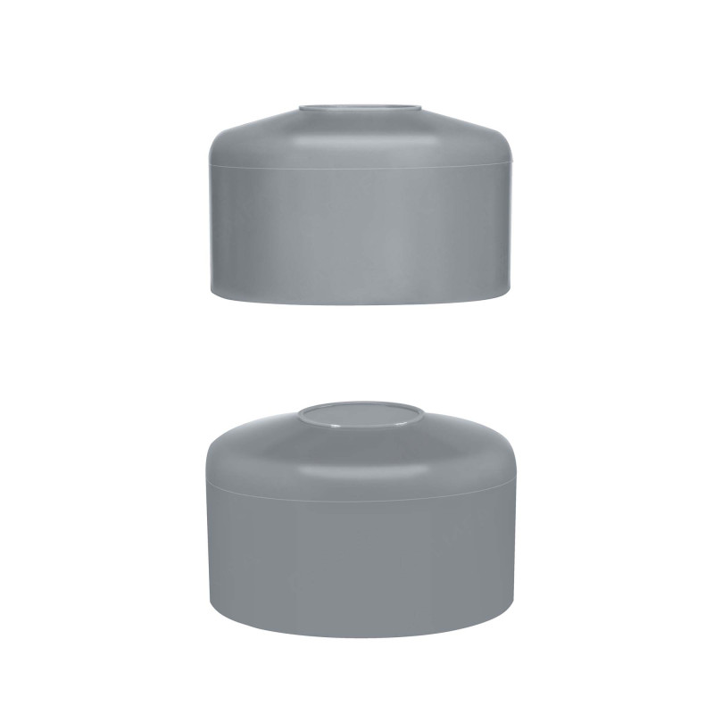 Round post cap 44,5 mm Grey