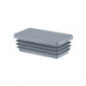 Rectangular end caps for 25x60 mm Grey colour 10 pieces