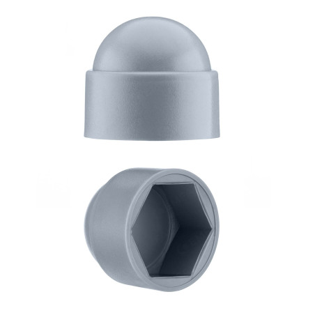 Acorn nut caps M30 key 46. Bolt caps in Grey colour Decorative cap in plastic grey, for protecting and decorating surfaces
