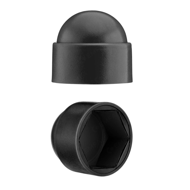 Acorn nut caps M30 key 46. Bolt caps in Black colour