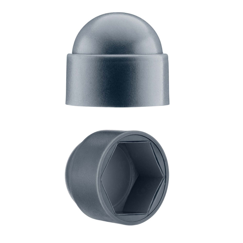 Acorn nut caps M6 key 10. Bolt caps in Anthracite colour Acorn nut caps M6 key 10. Bolt caps in Anthracite colour