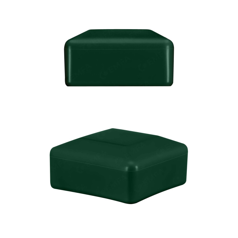 Fence post cap 15x15 mm Green 10 pieces