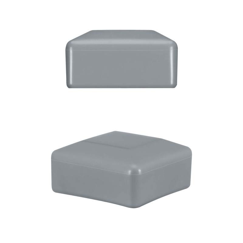 Fence post cap 15x15 mm Grey 10 pieces