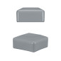 Fence post cap 15x15 mm Grey 10 pieces