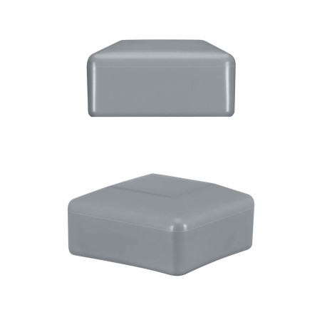 Fence post cap 18x18 mm Grey 10 pieces