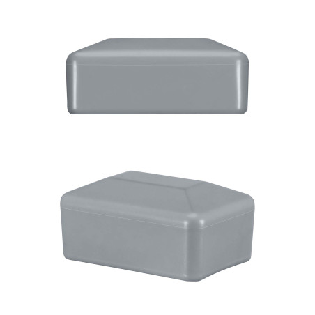 Plastic cap 18x30 mm in Grey colour for rectangular fence posts. 10 pieces