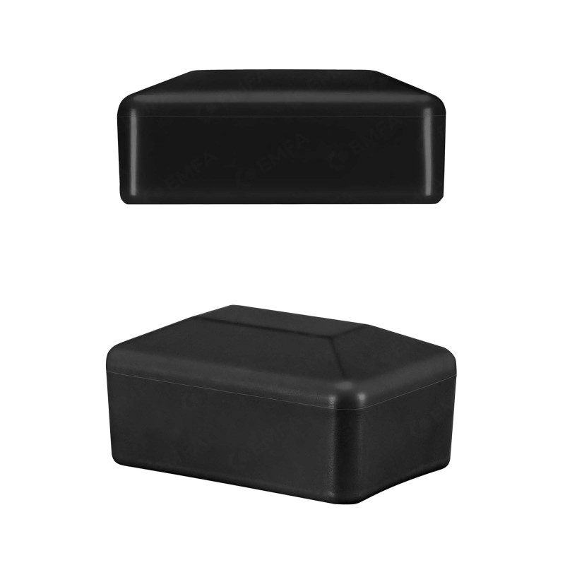 Plastic cap 18x30 mm in Black colour for rectangular fence posts. 10 pieces