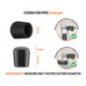 Blackn tube end caps for round tubes outer diameter PVC 8 mm with dimensions and guide for correct measurement