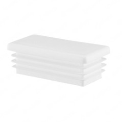 Rectangular end caps for 40x80 mm White colour