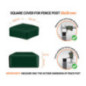 Green plastic caps for square fence posts. Plastic end cap for 30x30 mm posts. Dimensions chart .