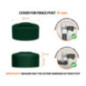 Round post cap 51 mm Green Green plastic caps for round fence posts. Plastic cap for 51 mm fence post. Dimensions chart .