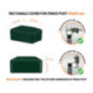 Plastic cap 40x60 mm in Green colour for rectangular fence posts. Green plastic caps for rectangular fence posts. Plastic cap for pole for 40x60 mm fence post. Dimensions chart .