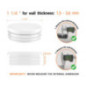 Round plastic tube inserts 1 1/4" in White colour 10 pieces