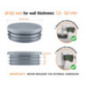 Round plastic tube inserts 102 mm in Grey colour 10 pieces