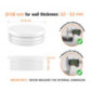 Round plastic tube inserts 108 mm in White colour 10 pieces