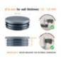 Round plastic tube inserts 16 mm in Anthracite colour 10 pieces